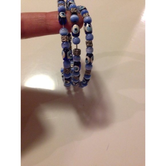Fashion Custom Jewelry Evil Eye Blue Swirly Snake - Picture 3 of 5